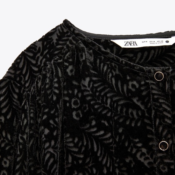 💫Zara Velvet Blouse - New 💫 - Picture 11 of 12